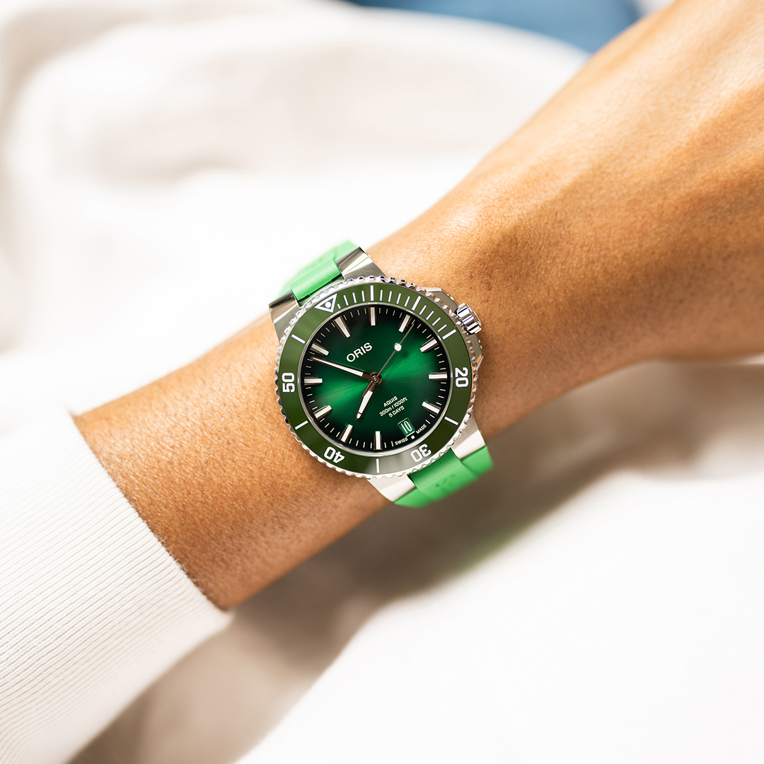 ORIS  Мужские швейцарские часы с автоматическим механизмом, каучуковый ремешок, 43,5 мм